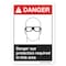 Signmission ANSI Sign, Eye Protection Required In Area, 24in X 18in Aluminum, 18" H, 24" W, Landscape OS-DS-A-1824-L-19827 - alternate 1